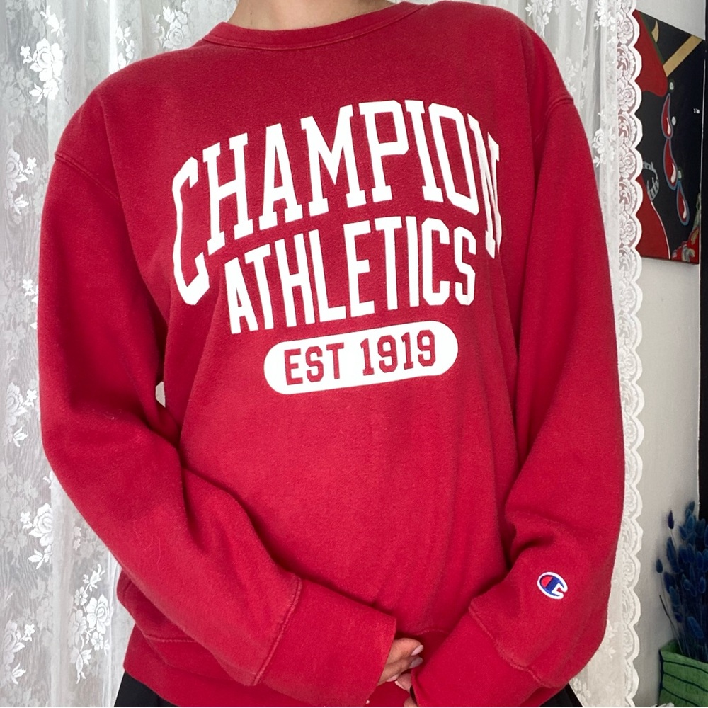 Authentic Vintage Champion Red Sweatshirt Size XL